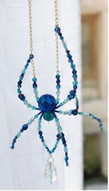 Blue beaded spider