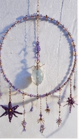Complementary lavender crystal hoop