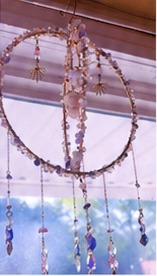 Lavender crystal hoop